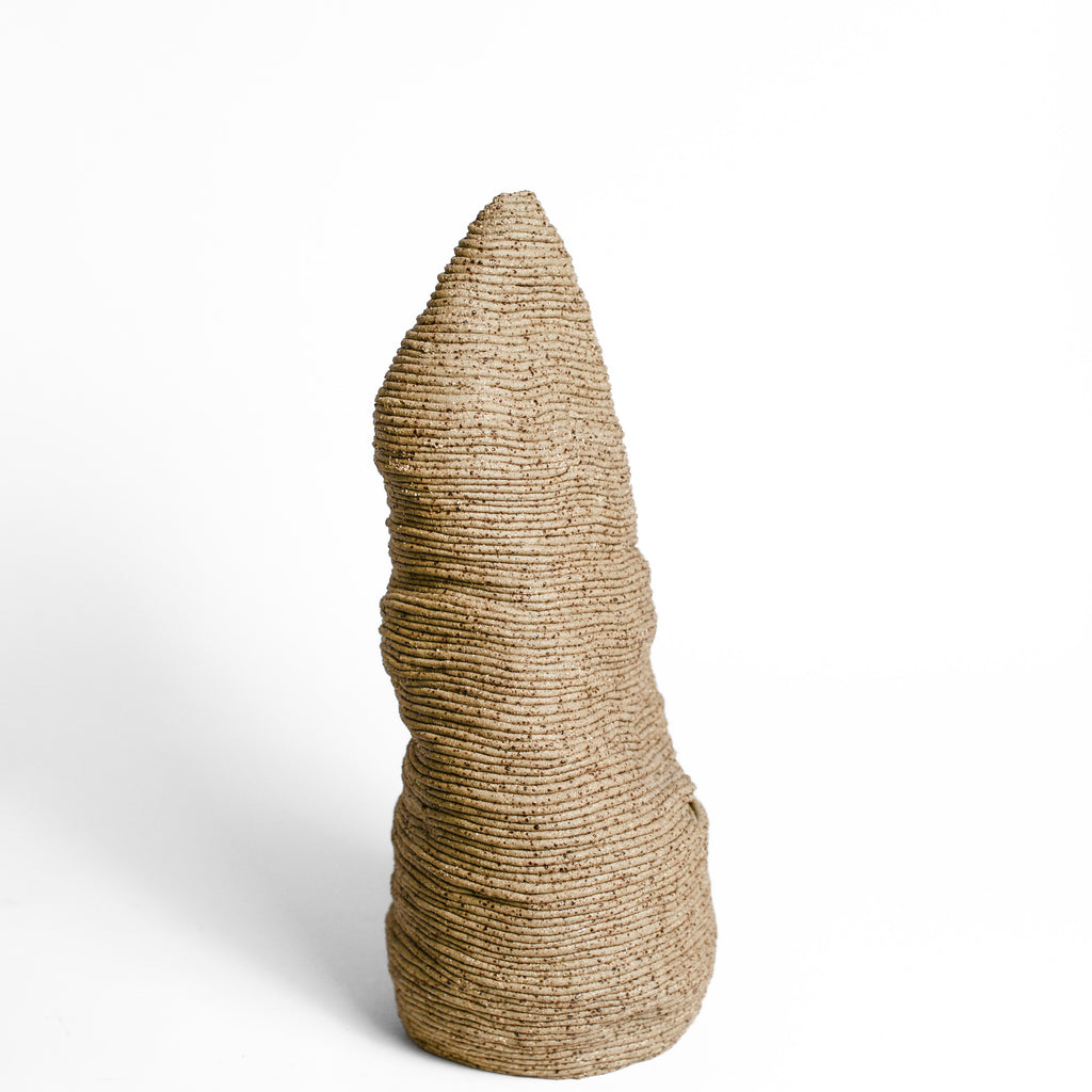 Ceramic vessel handmade by Mali Taylor, a Melbourne based ceramic artist currently exploring the parameters of coil methodology within her practice.