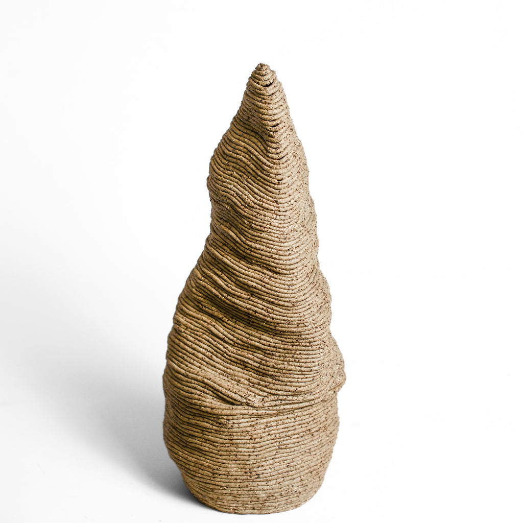 Ceramic vessel handmade by Mali Taylor, a Melbourne based ceramic artist currently exploring the parameters of coil methodology within her practice.