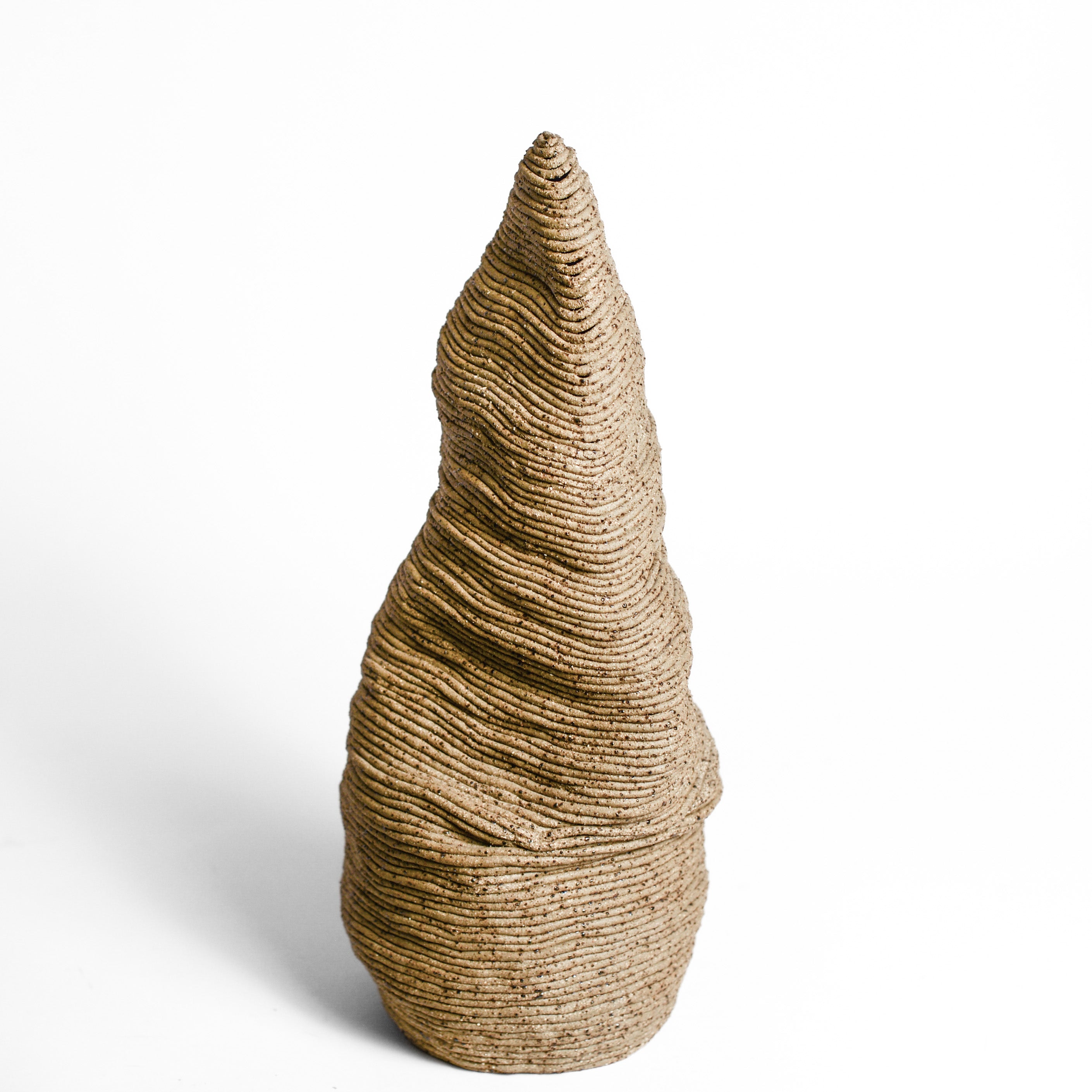 Ceramic vessel handmade by Mali Taylor, a Melbourne based ceramic artist currently exploring the parameters of coil methodology within her practice.