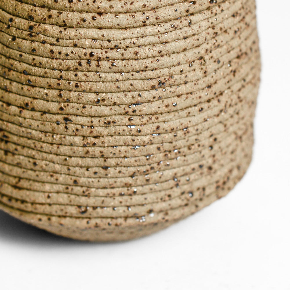 Ceramic vessel handmade by Mali Taylor, a Melbourne based ceramic artist currently exploring the parameters of coil methodology within her practice.