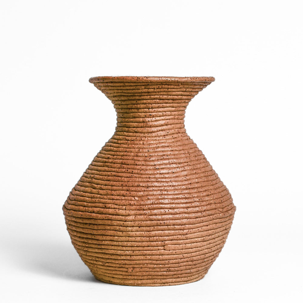 Ceramic vessel handmade by Mali Taylor, a Melbourne based ceramic artist currently exploring the parameters of coil methodology within her practice.