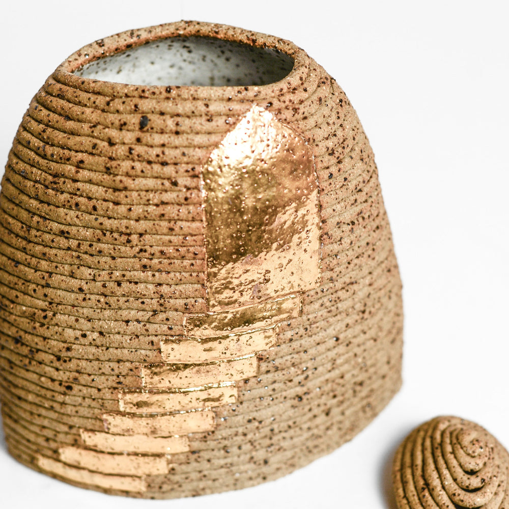 Ceramic vessel handmade by Mali Taylor, a Melbourne based ceramic artist currently exploring the parameters of coil methodology within her practice.