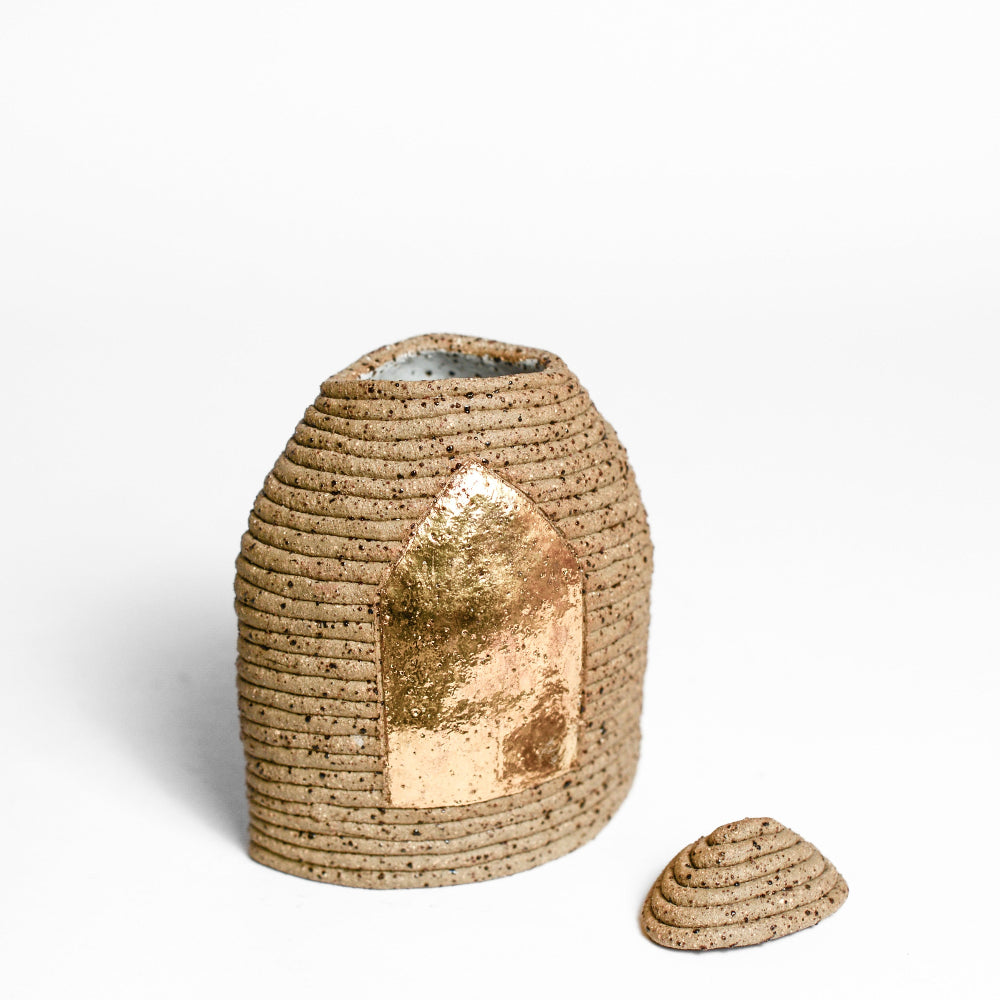 Ceramic vessel handmade by Mali Taylor, a Melbourne based ceramic artist currently exploring the parameters of coil methodology within her practice.