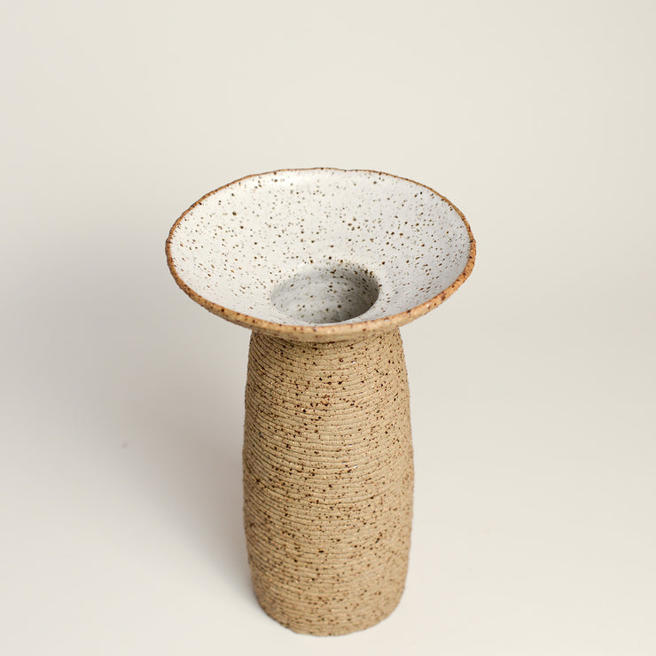 Ceramic vessel handmade by Mali Taylor, a Melbourne based ceramic artist currently exploring the parameters of coil methodology within her practice.