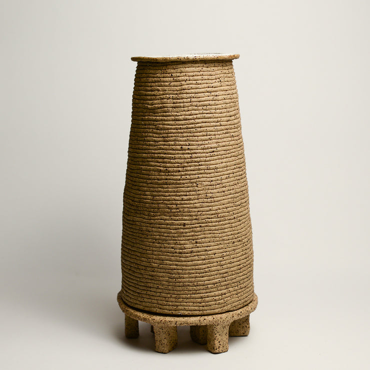 Ceramic vessel handmade by Mali Taylor, a Melbourne based ceramic artist currently exploring the parameters of coil methodology within her practice.Ceramic vessel handmade by Mali Taylor, a Melbourne based ceramic artist currently exploring the parameters of coil methodology within her practice.