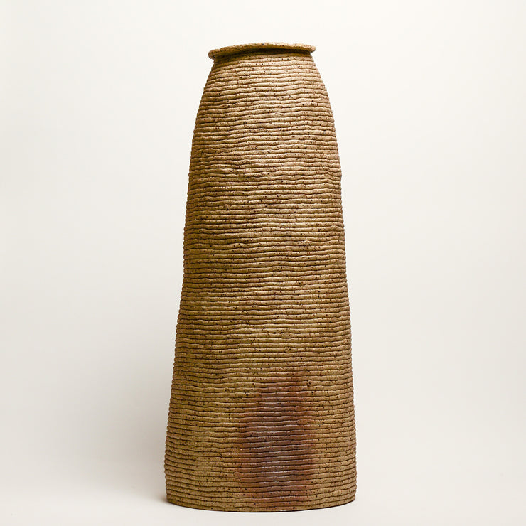 Ceramic vessel handmade by Mali Taylor, a Melbourne based ceramic artist currently exploring the parameters of coil methodology within her practice.