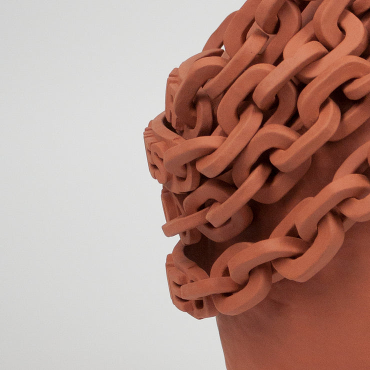 Ceramic sculpture by French artist Mathieu Frossard, as part of his exhibition &