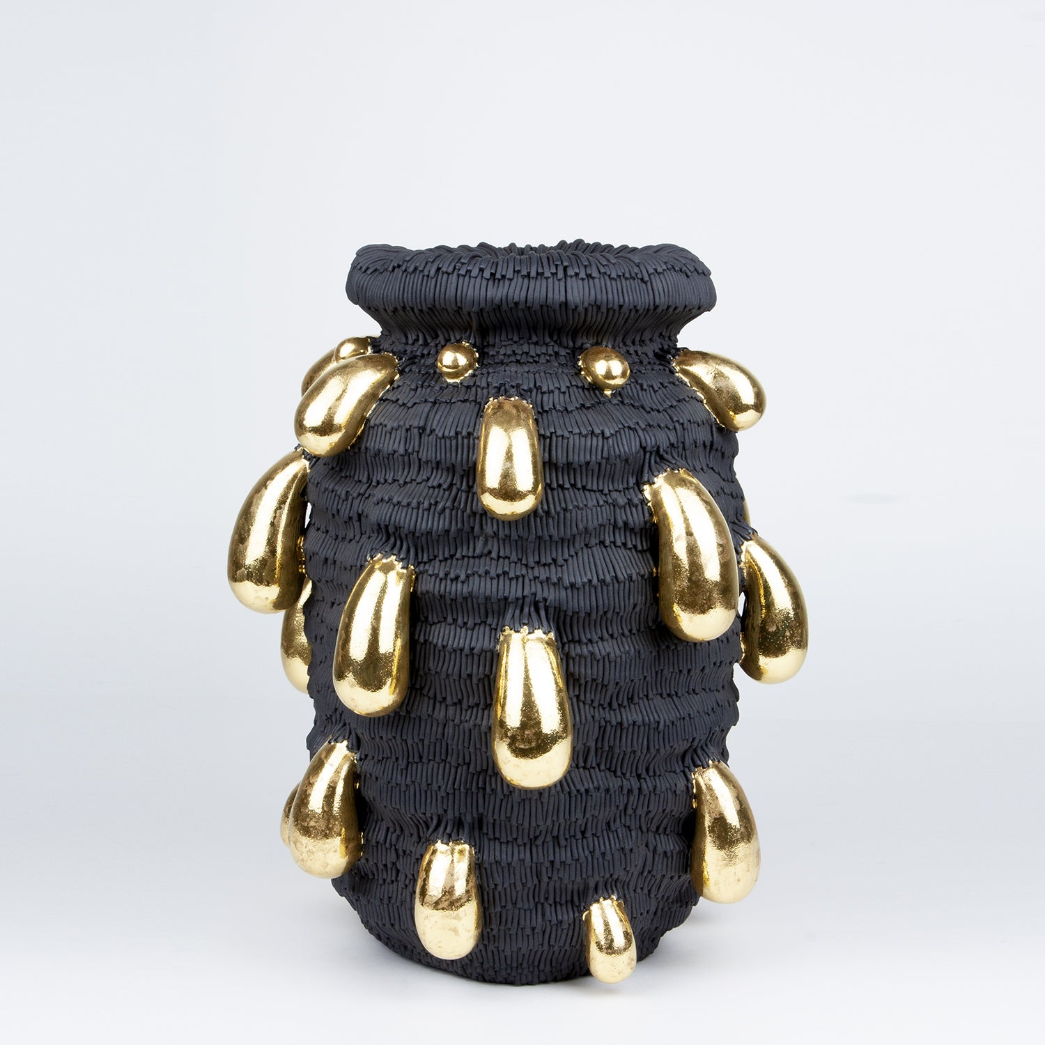 Ceramic sculpture by French artist Mathieu Frossard, as part of his exhibition 'Workflow'. Mathieu Frossard creates works that stand somewhere between art, design and craft.