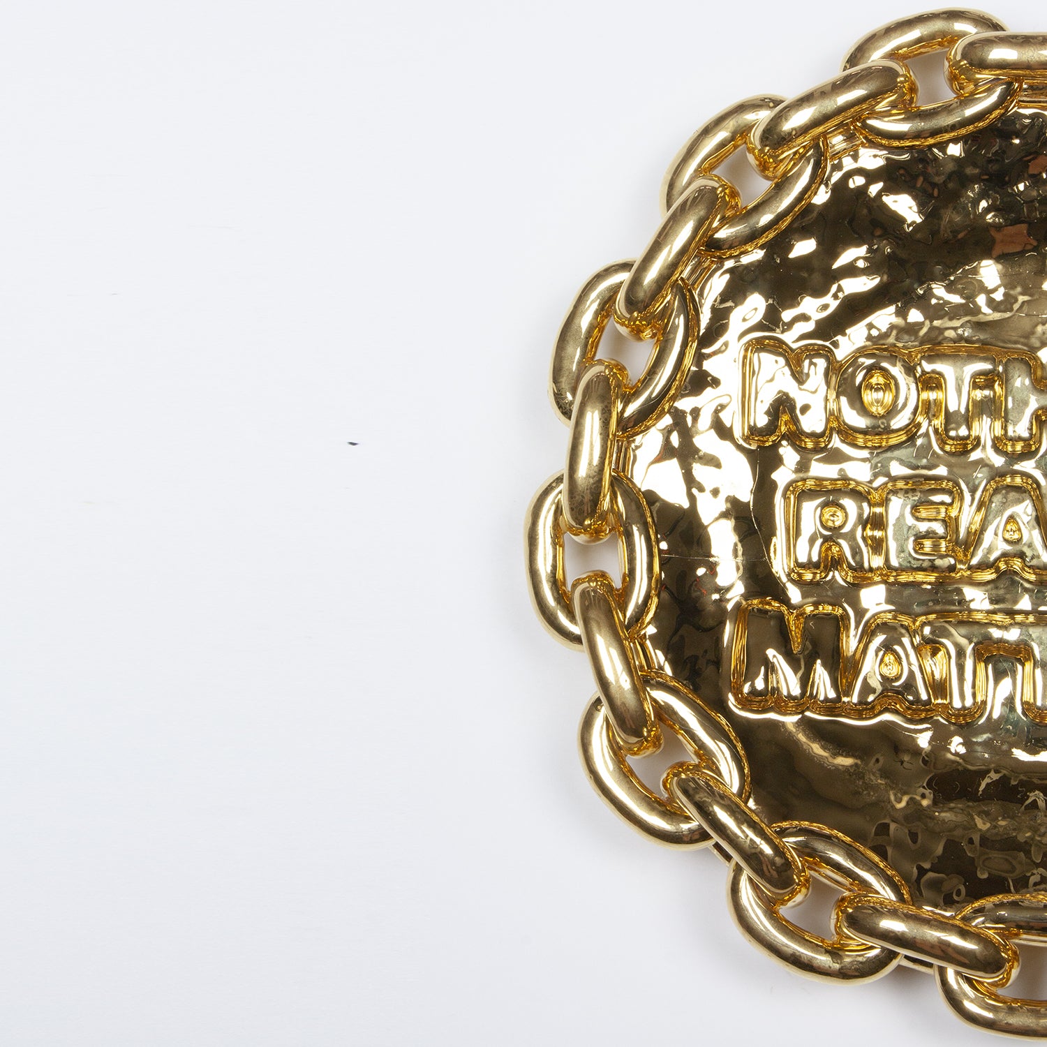 Nothing really matters Ceramic sculpture by French artist Mathieu Frossard, as part of his exhibition 'Workflow'. Mathieu Frossard creates works that stand somewhere between art, design and craft.