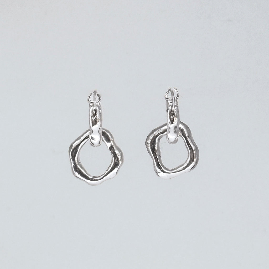 Silver Squiggle Earrings