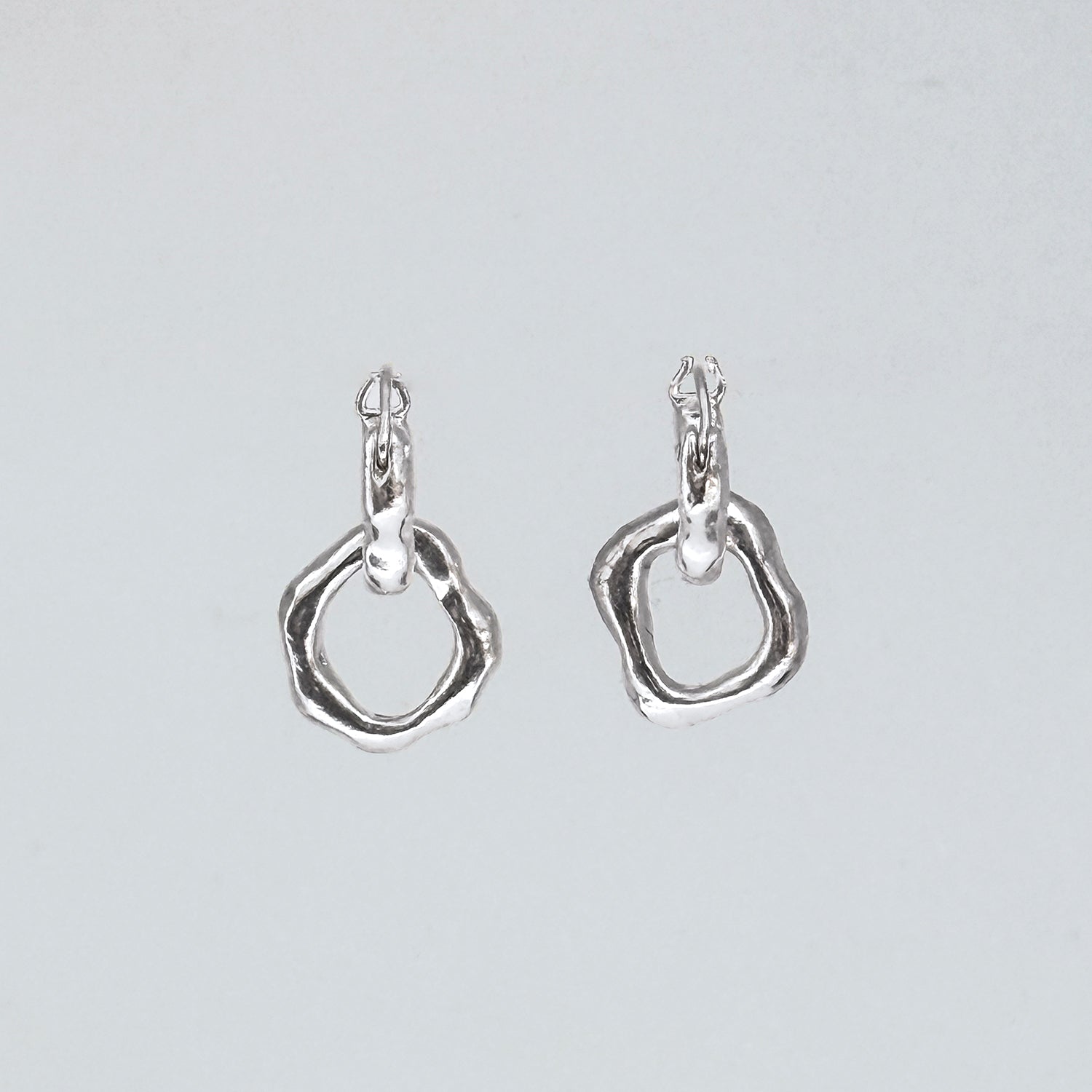 Silver Squiggle Earrings