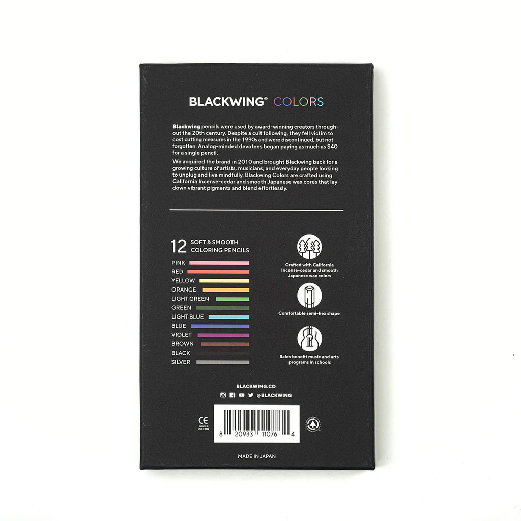 Set of 12 Blackwing Colour Pencils