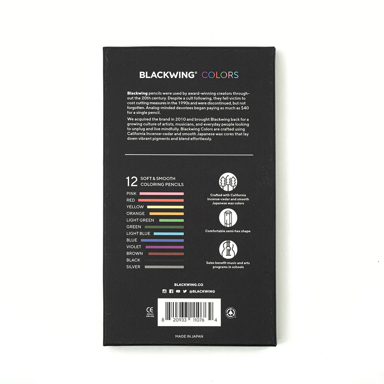 Set of 12 Blackwing Colour Pencils