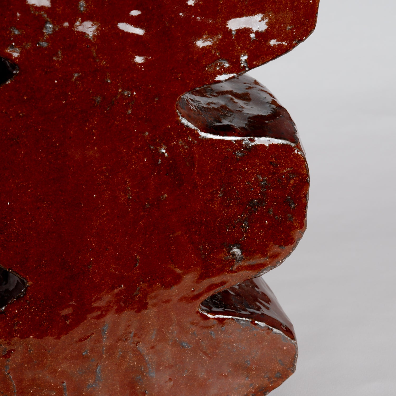 Large Squiggle Vessel - Burgundy