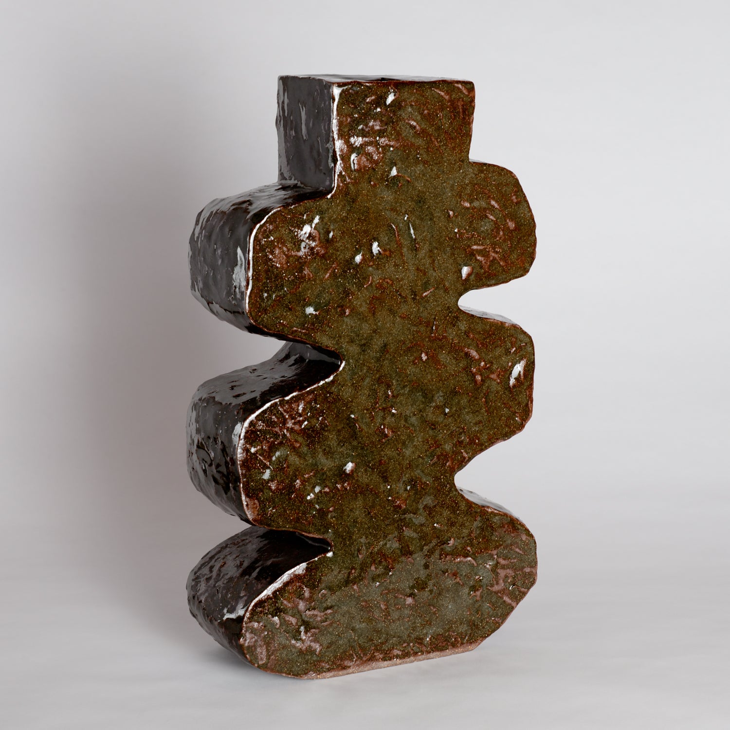 Large Squiggle Vessel - Forest Green