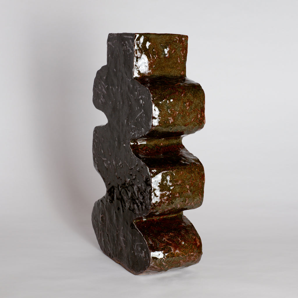 Large Squiggle Vessel - Forest Green