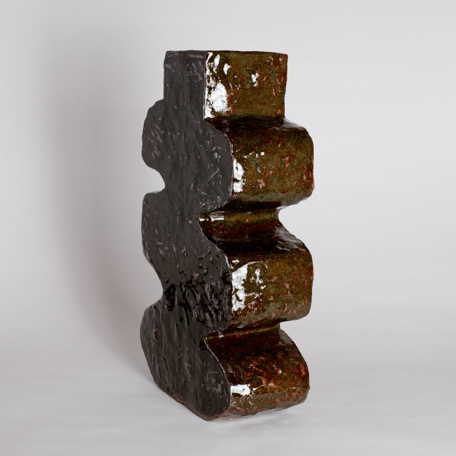 Large Squiggle Vessel - Forest Green