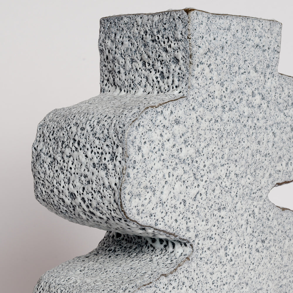 Ceramic Vase handmade by London born, Melbourne based potter Sharon Alpren. Sharon makes sculptural, yet practical pieces for the home. The characteristics of the clay, the glaze and the fire direct her hand-built and wheel-thrown contemporary ceramics. 