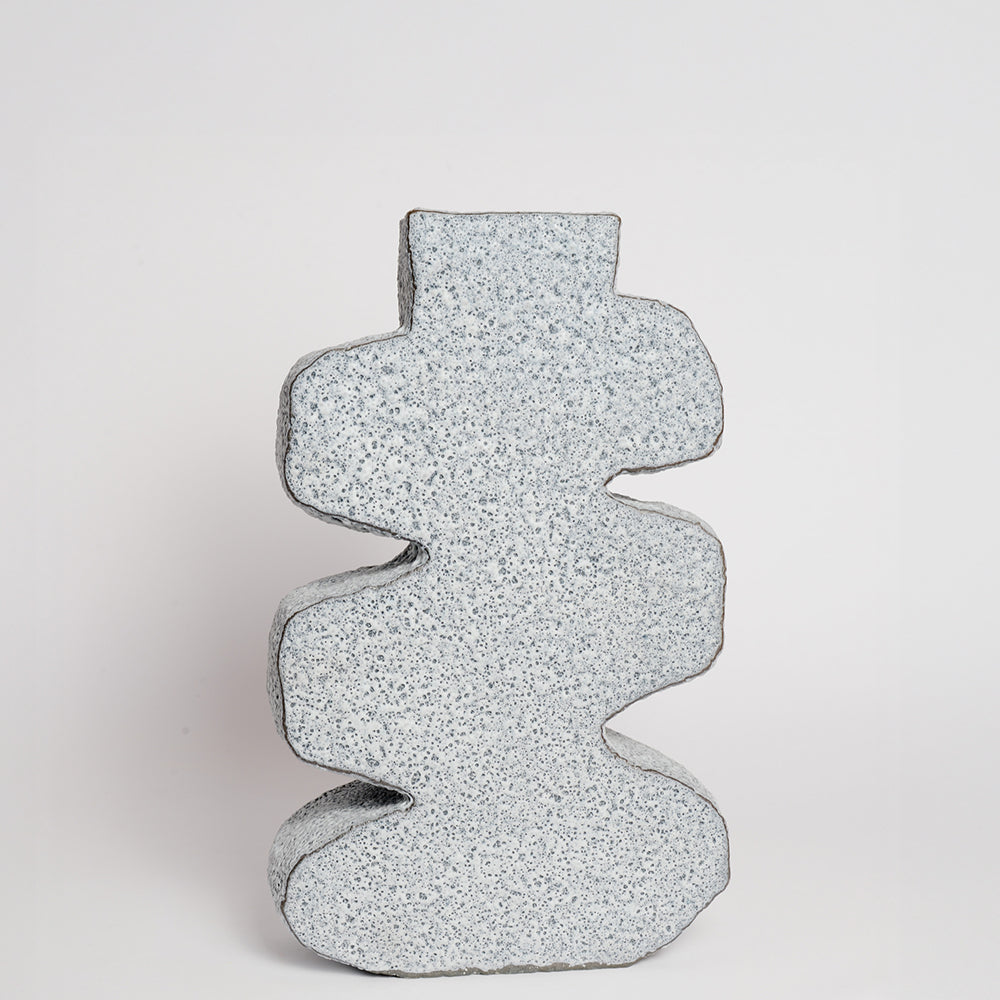 Ceramic Vase handmade by London born, Melbourne based potter Sharon Alpren. Sharon makes sculptural, yet practical pieces for the home. The characteristics of the clay, the glaze and the fire direct her hand-built and wheel-thrown contemporary ceramics. 