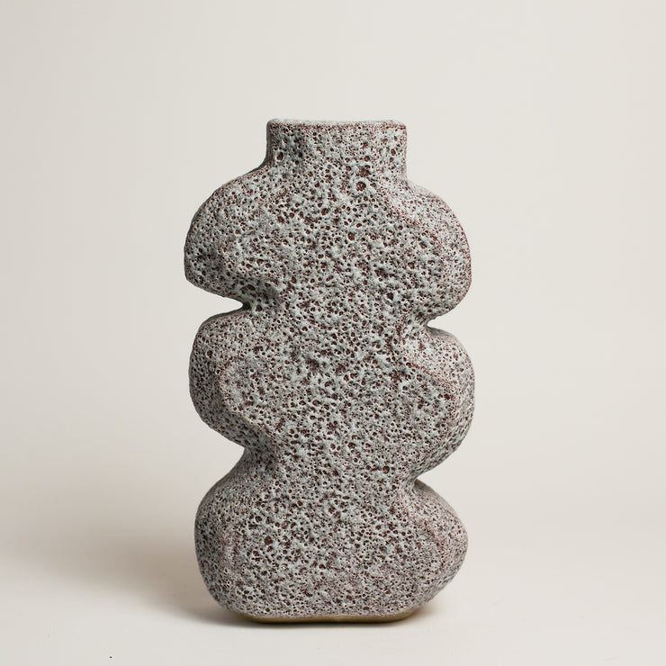 Ceramic Vase handmade by London born, Melbourne based potter Sharon Alpren. Sharon makes sculptural, yet practical pieces for the home. The characteristics of the clay, the glaze and the fire direct her hand-built and wheel-thrown contemporary ceramics. 