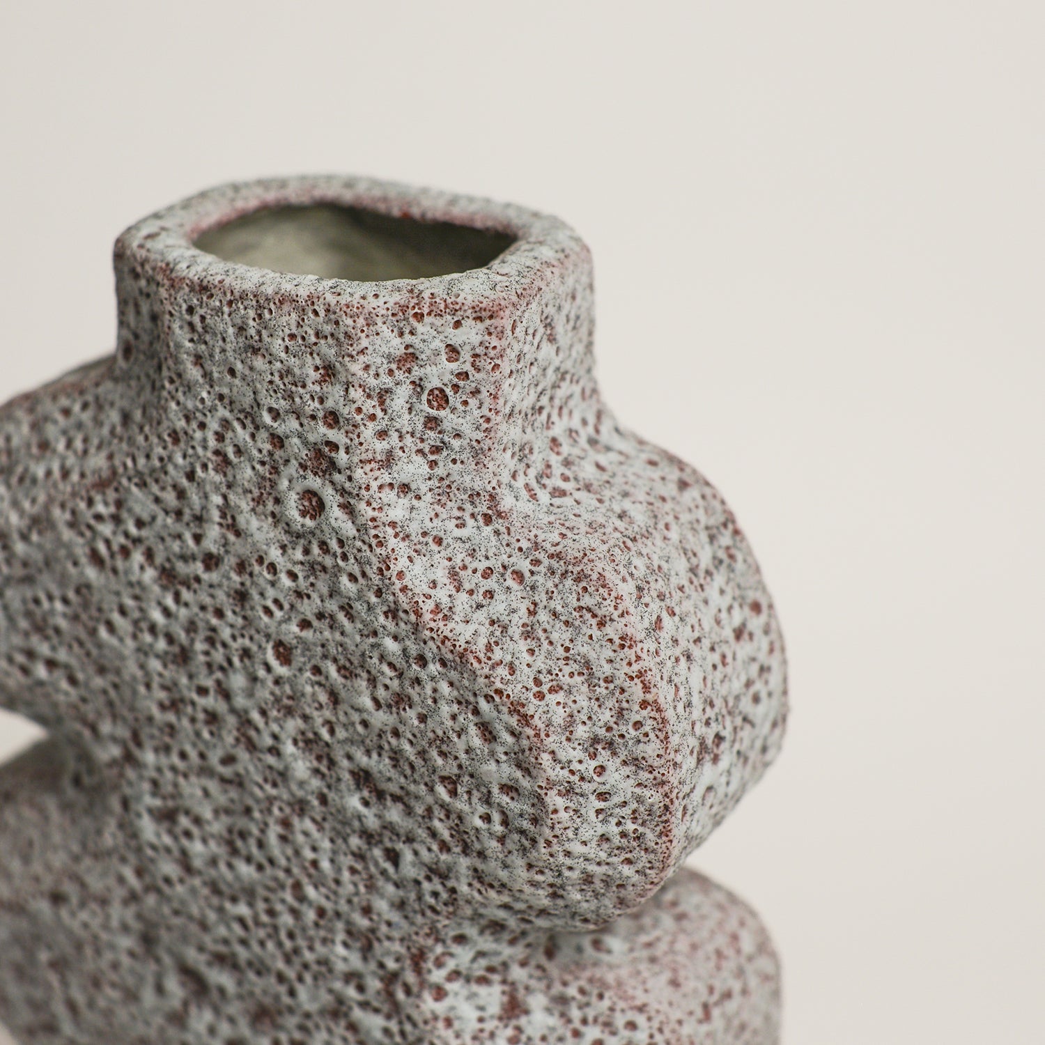 Ceramic Vase handmade by London born, Melbourne based potter Sharon Alpren. Sharon makes sculptural, yet practical pieces for the home. The characteristics of the clay, the glaze and the fire direct her hand-built and wheel-thrown contemporary ceramics. 
