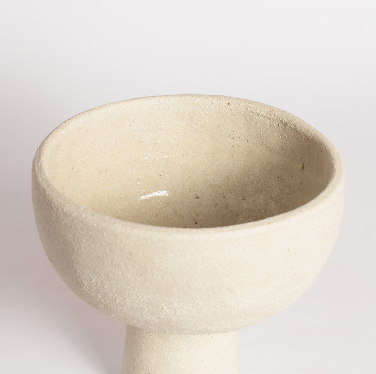 Tiny Beige Ceramic Vessel