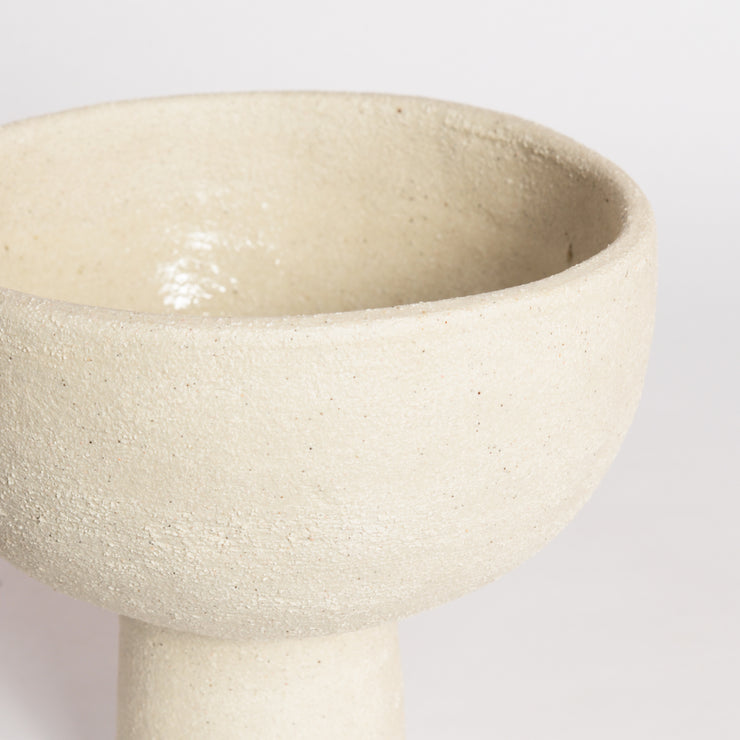 Tiny Beige Ceramic Vessel