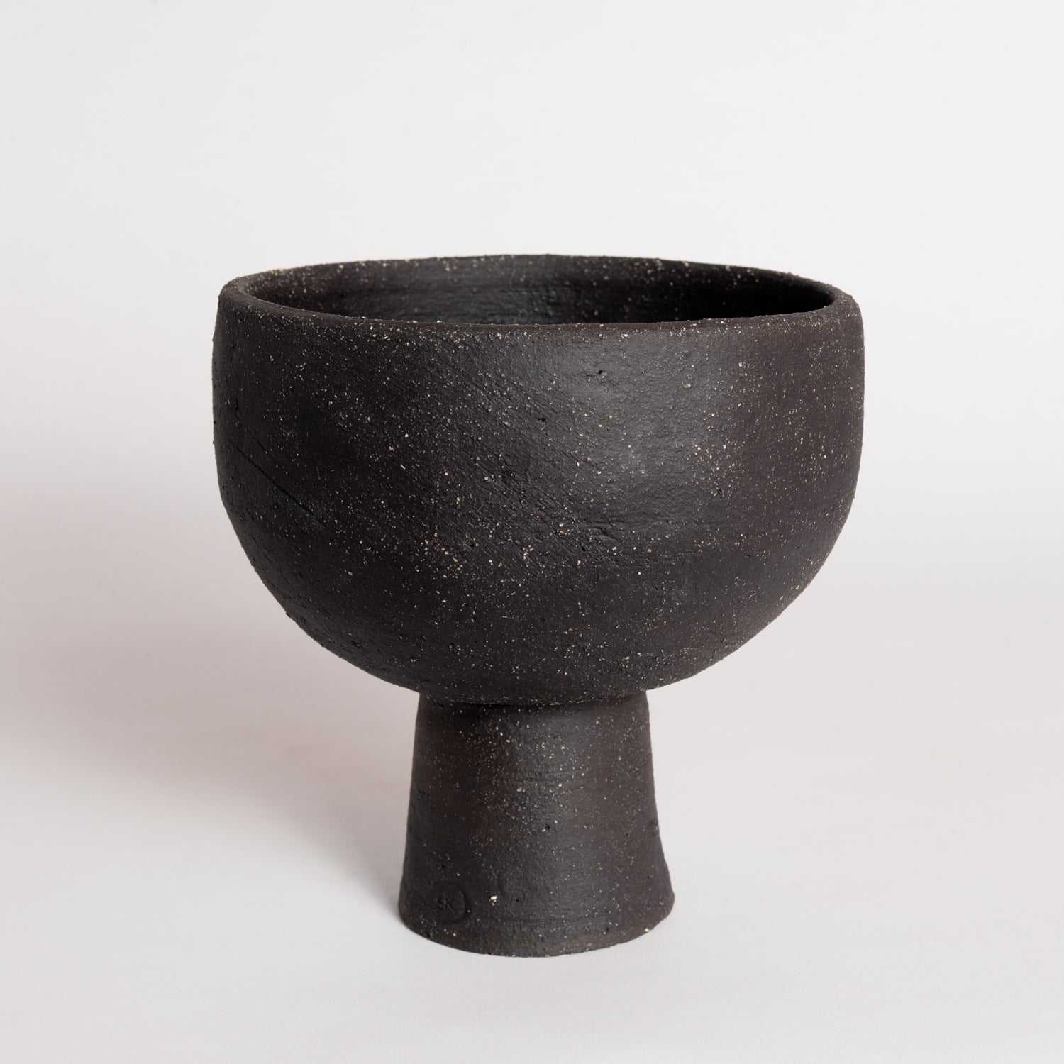 Tiny Black Ceramic Vessel
