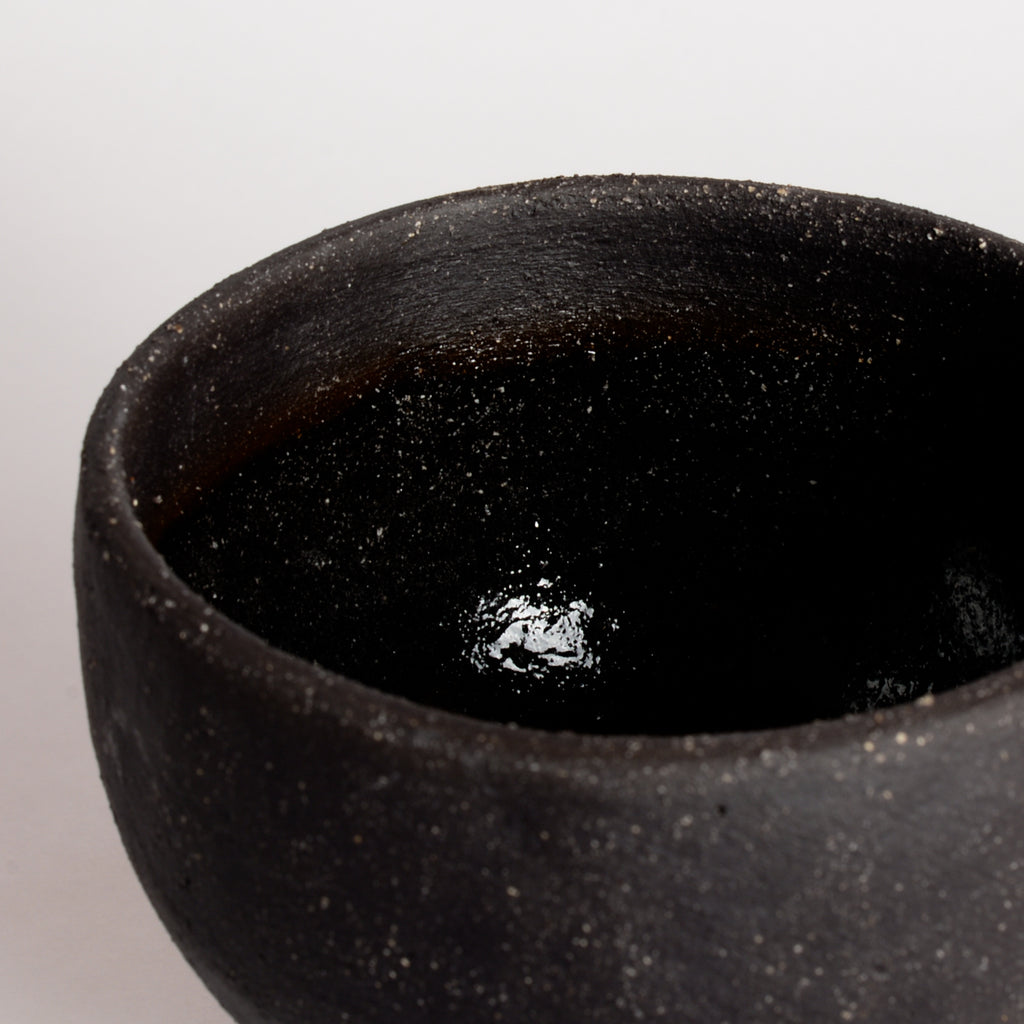 Tiny Black Ceramic Vessel