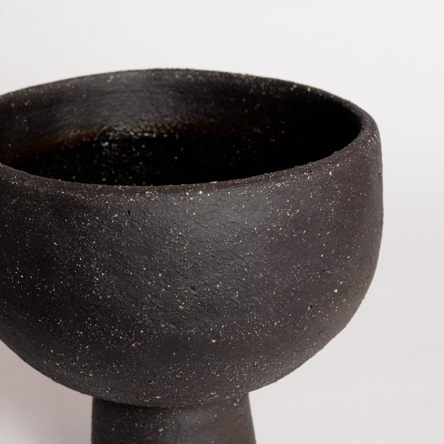 Tiny Black Ceramic Vessel