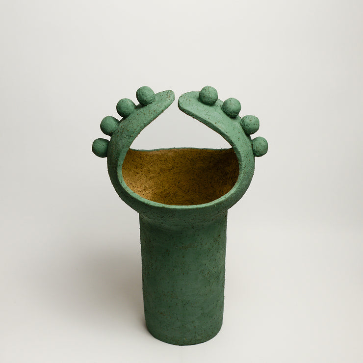 Ceramic Green Sculpture