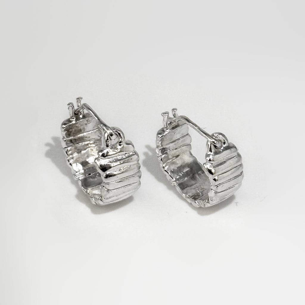 Silver Timeline Earrings