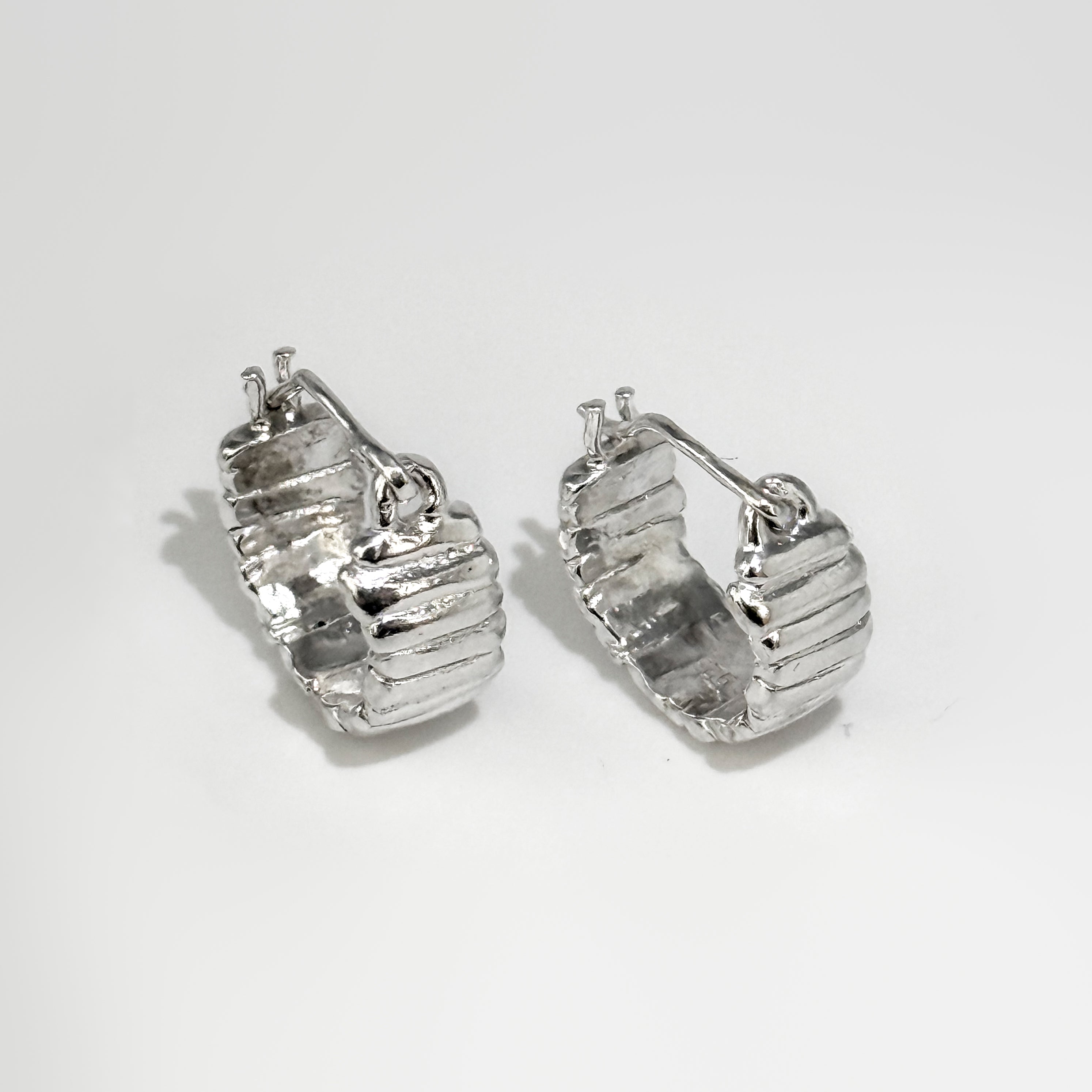 Silver Timeline Earrings