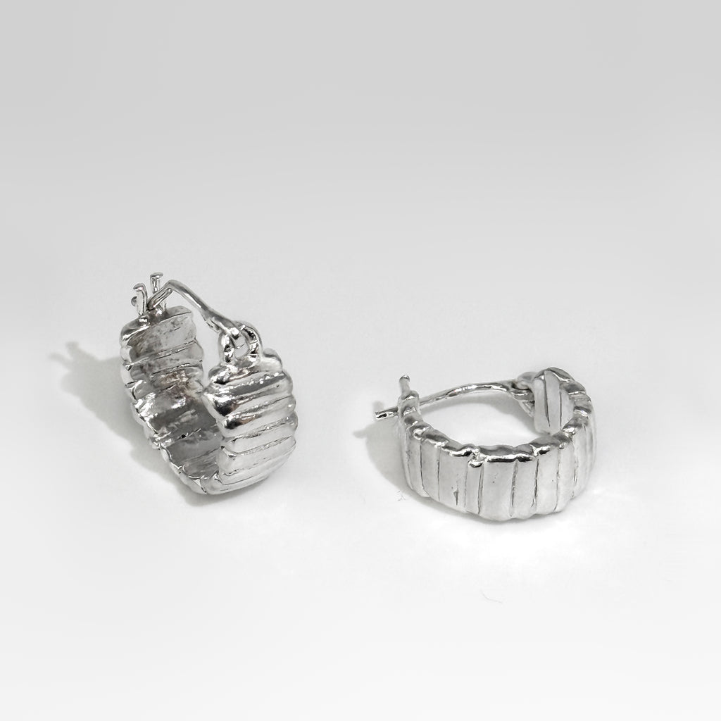 Silver Timeline Earrings