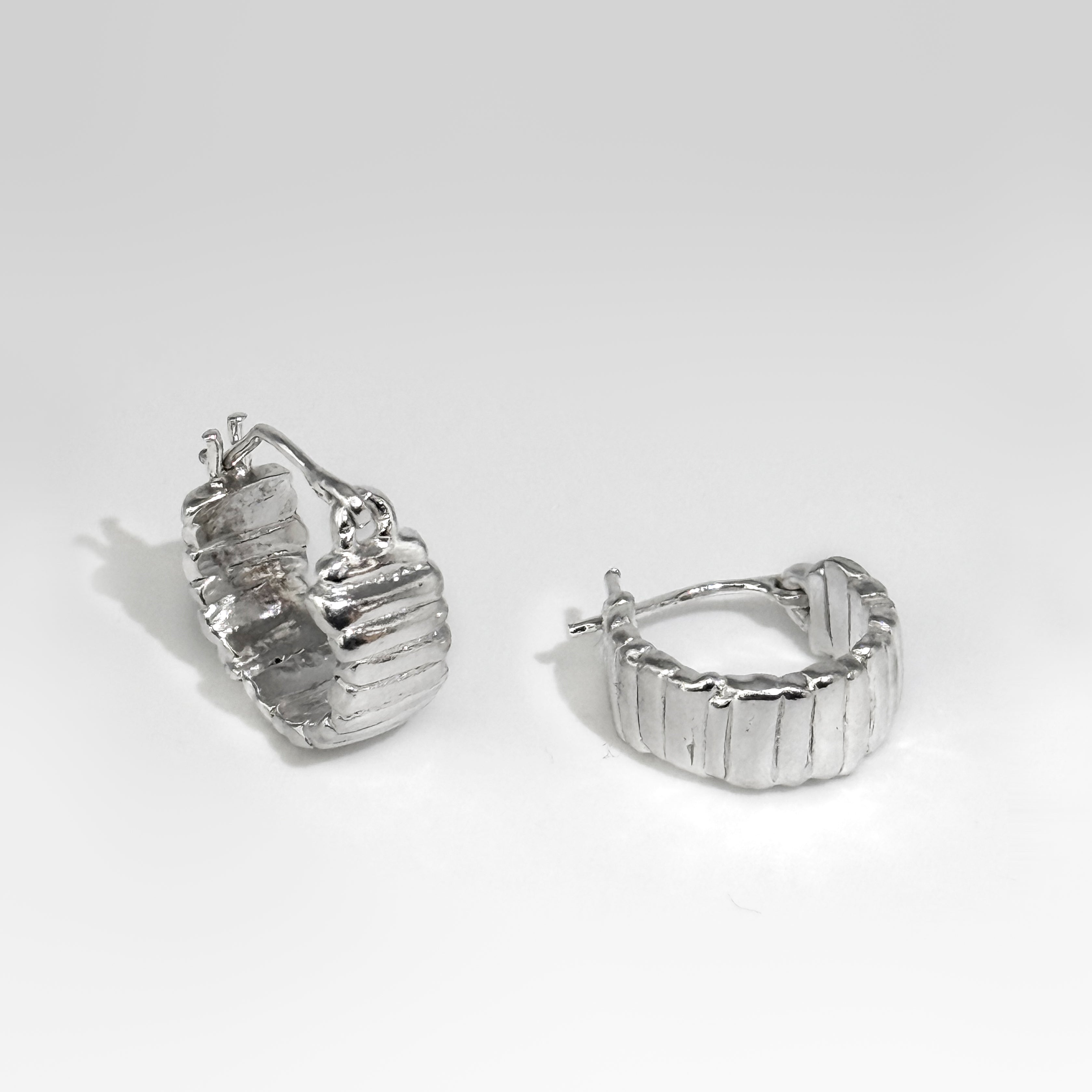 Silver Timeline Earrings