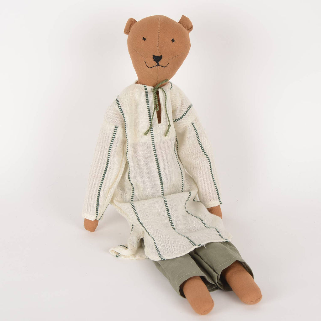 Voda the Bear doll by SilaiWali. handcrafted upcycled ethically sourced handmade