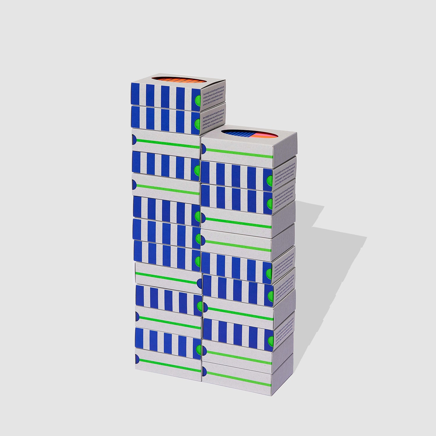 Blue Ink Postcard Box