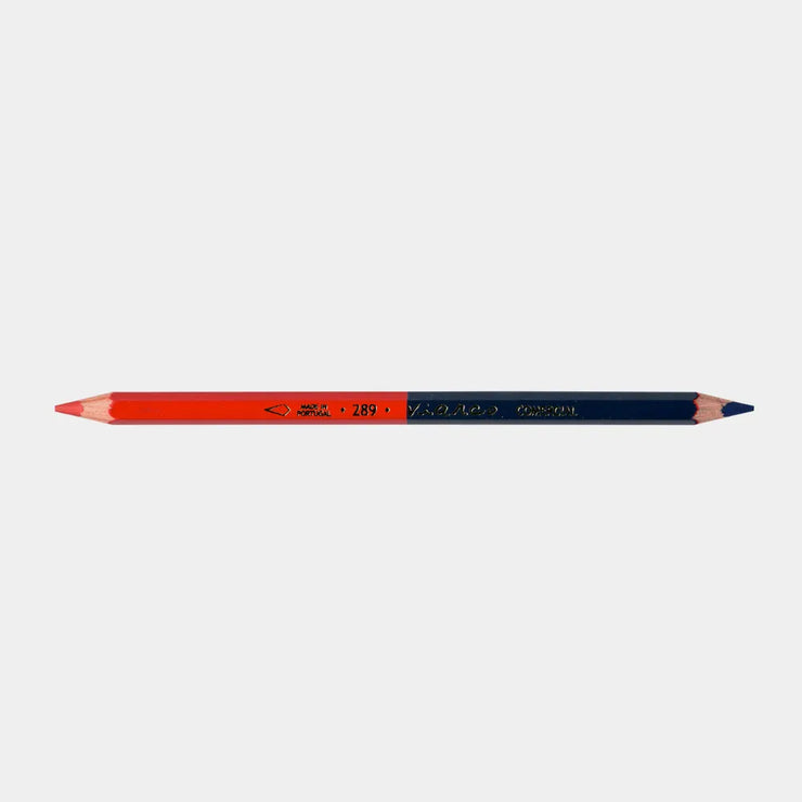 Viarco Bicolour Pencil featuring red and blue ends, a versatile and high-quality writing and drawing tool made in Portugal.