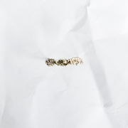 Gold earrings handmade by Melbourne contemporary jeweller Aphra Ellen
