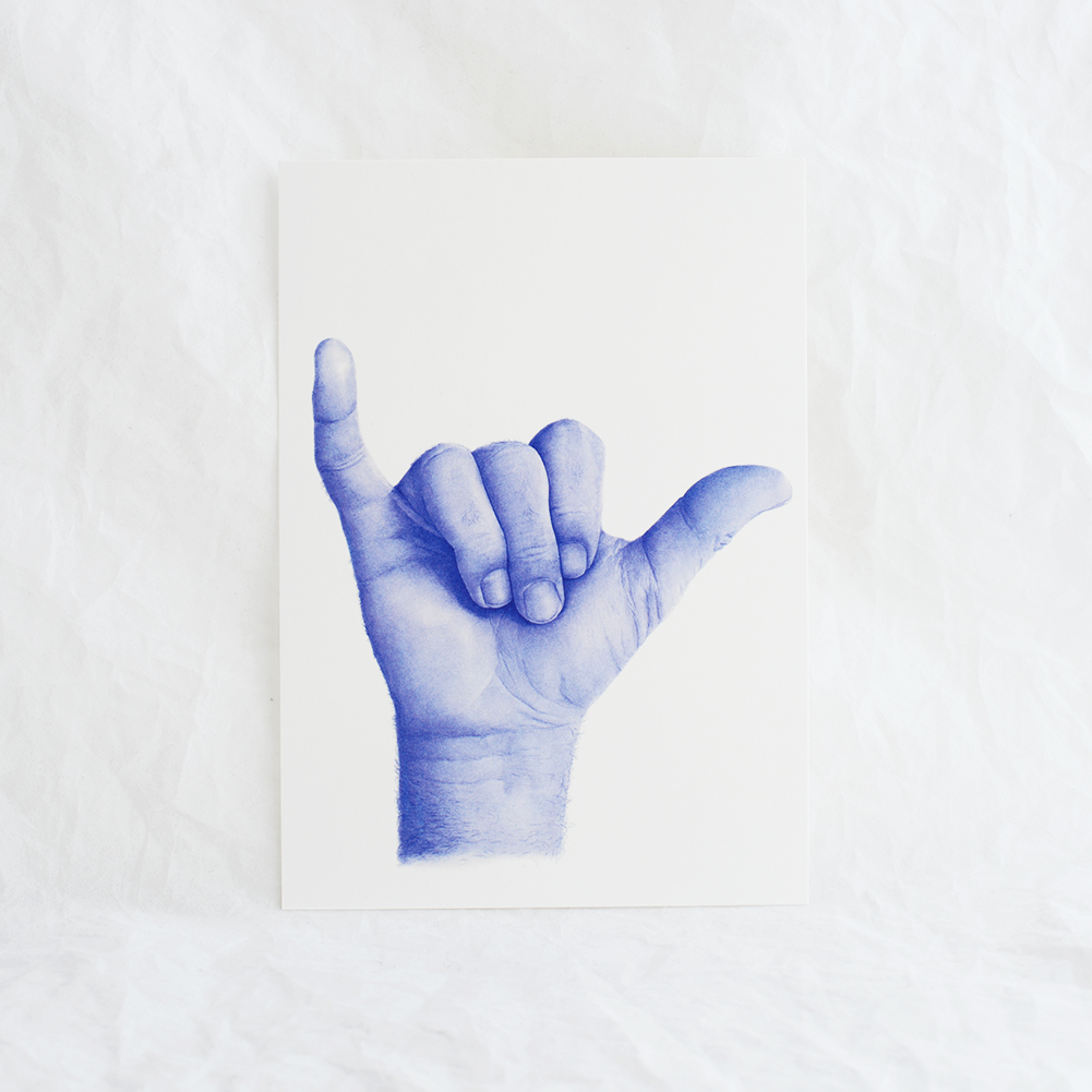 'Hand Gestures' A5 Prints (Set of 7)