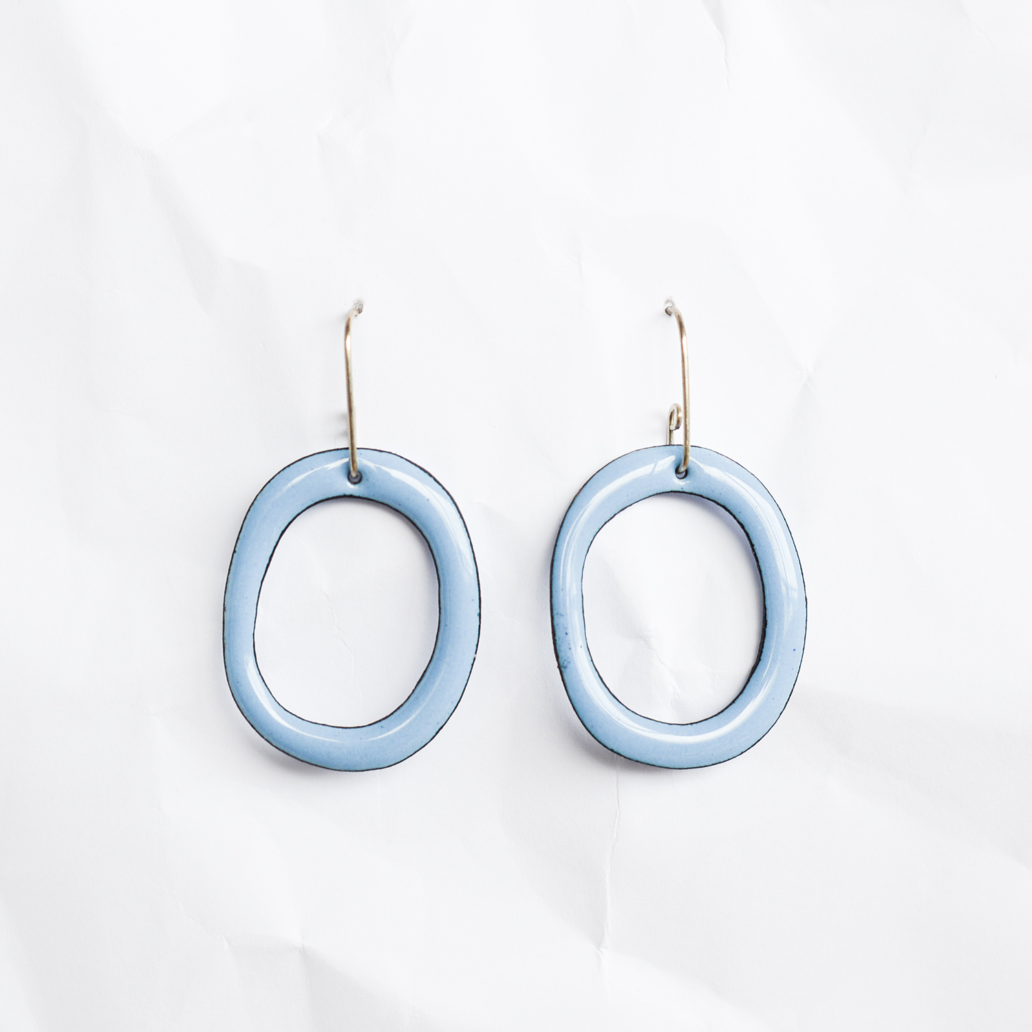 Enamel earrings handmade by Melbourne jeweller Jenna O'Brien