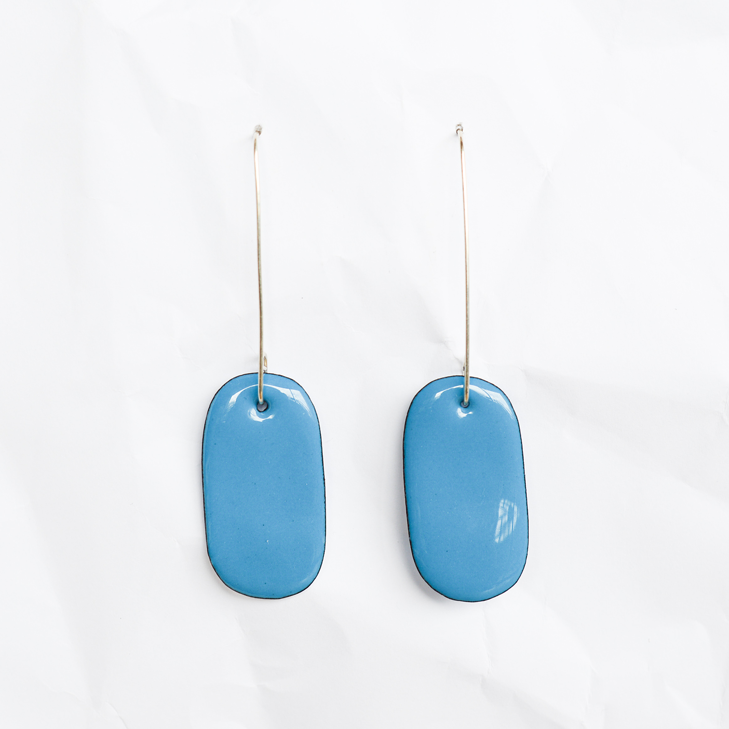 Enamel earrings handmade by Melbourne jeweller Jenna O'Brien