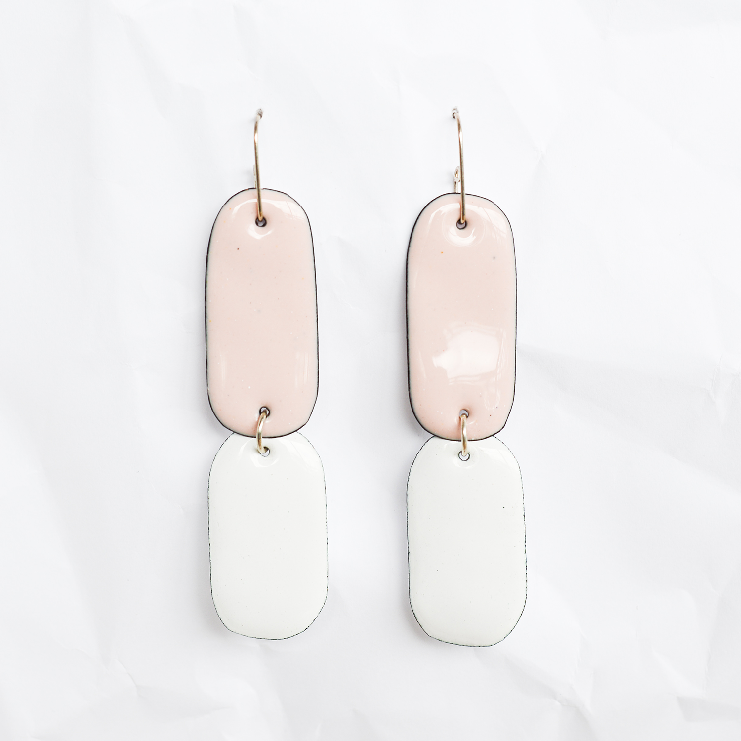 Enamel earrings handmade by Melbourne jeweller Jenna O'Brien