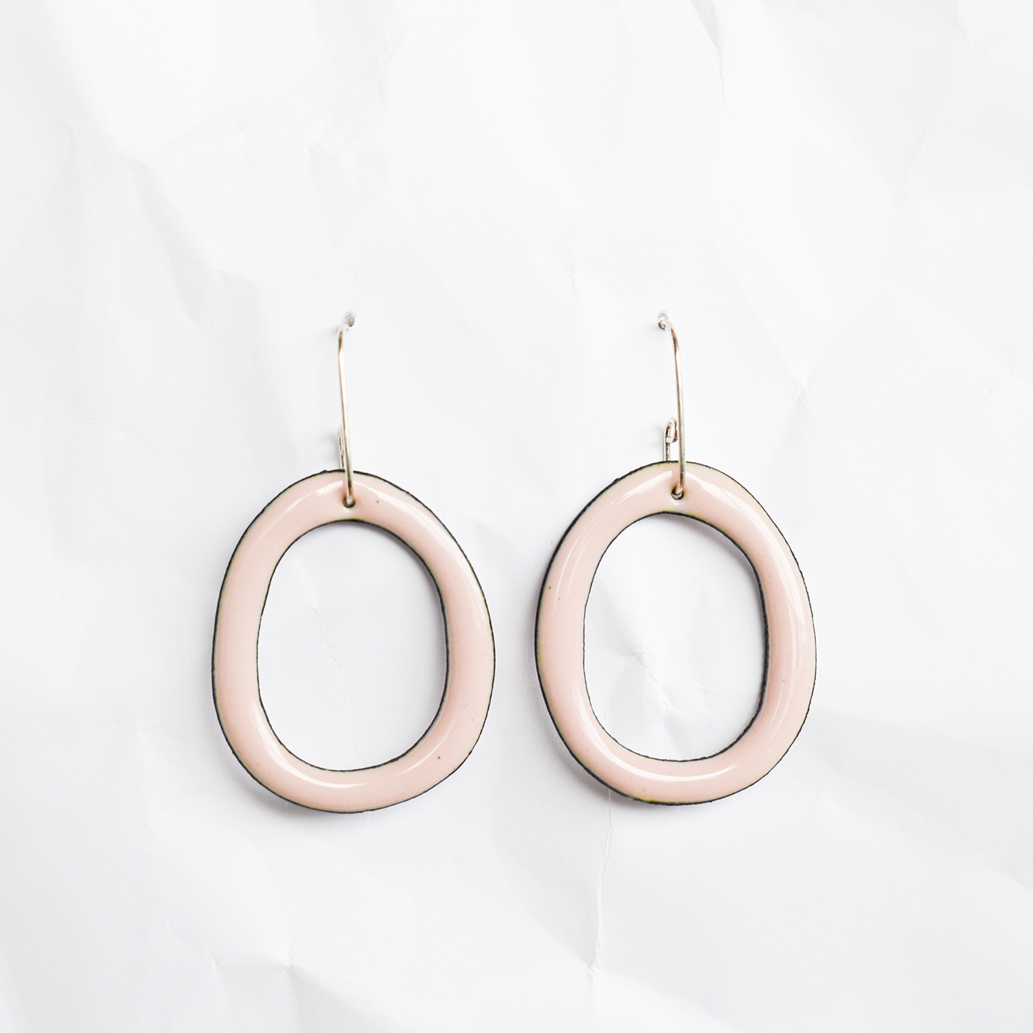 Enamel earrings handmade by Melbourne jeweller Jenna O'Brien