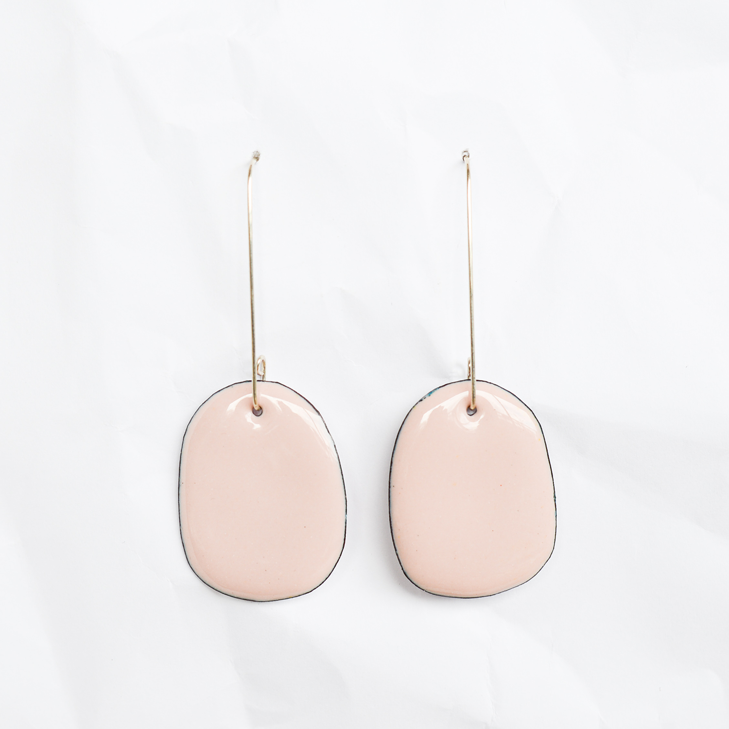 Enamel earrings handmade by Melbourne jeweller Jenna O'Brien