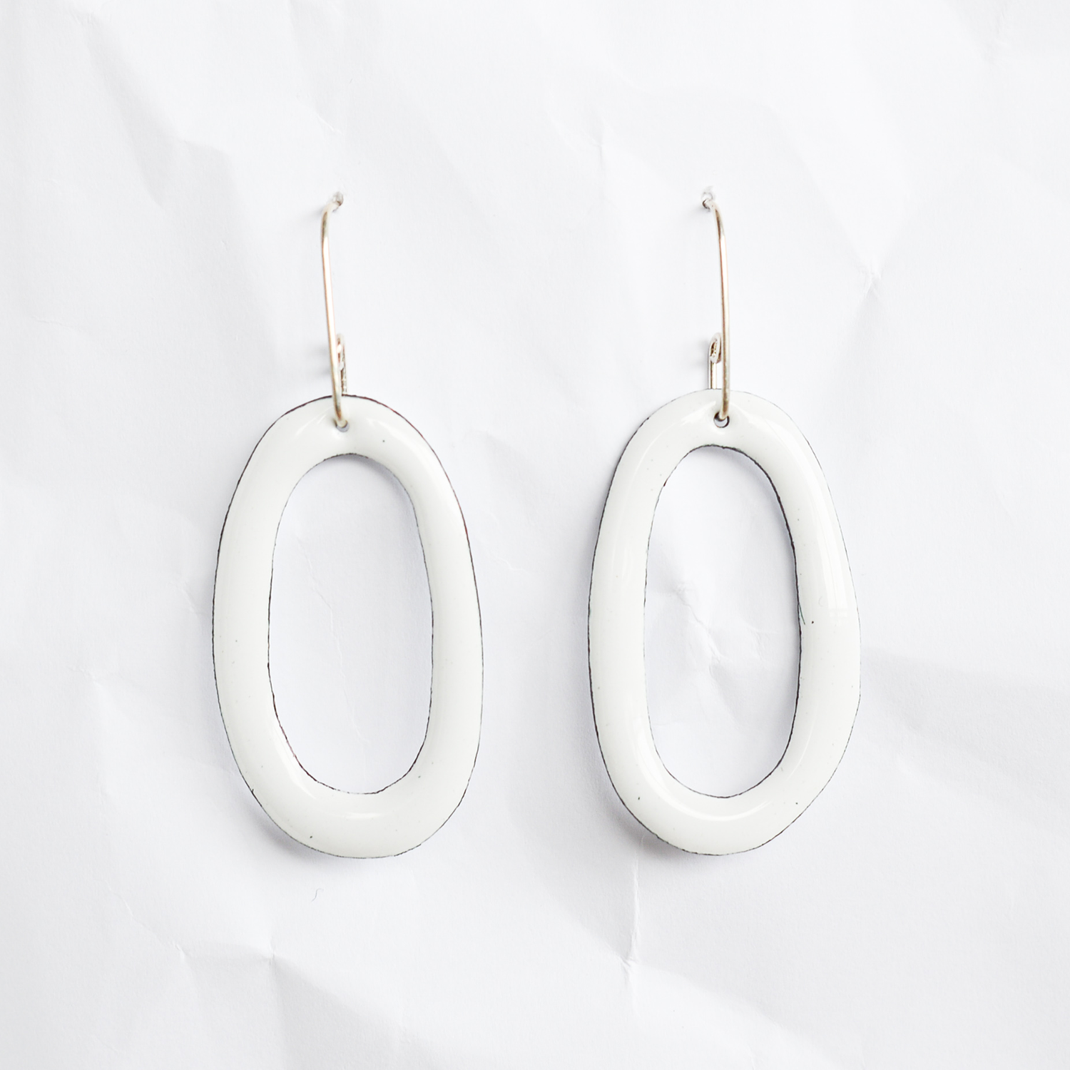Enamel earrings handmade by Melbourne jeweller Jenna O'Brien