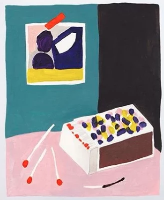 Colourful digital print by French illustrator Léa Maupetit