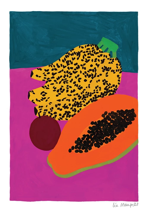 Colourful digital print by French illustrator Léa Maupetit