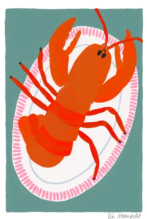 Colourful digital print by French illustrator Léa Maupetit