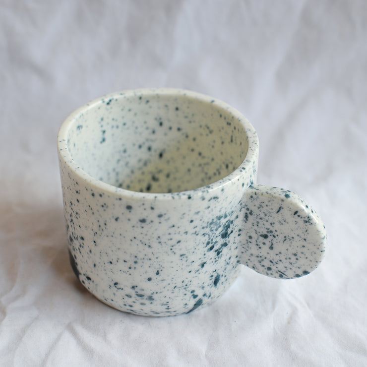 Porcelain Asymmetrical breakfast Bowl handmade by Melbourne-based ceramicist Lucile Sciallano from La Petite Fabrique De Brunswick. Originally from France, Lucile now works from her Brunswick garden shed where she creates a variety of tableware using slip cast techniques and hand-painted patterns.